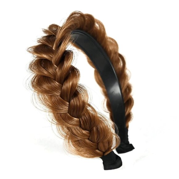 Women’s Synthetic Braided Headband Wide Braid Adjustable Hair Accessory main image 4